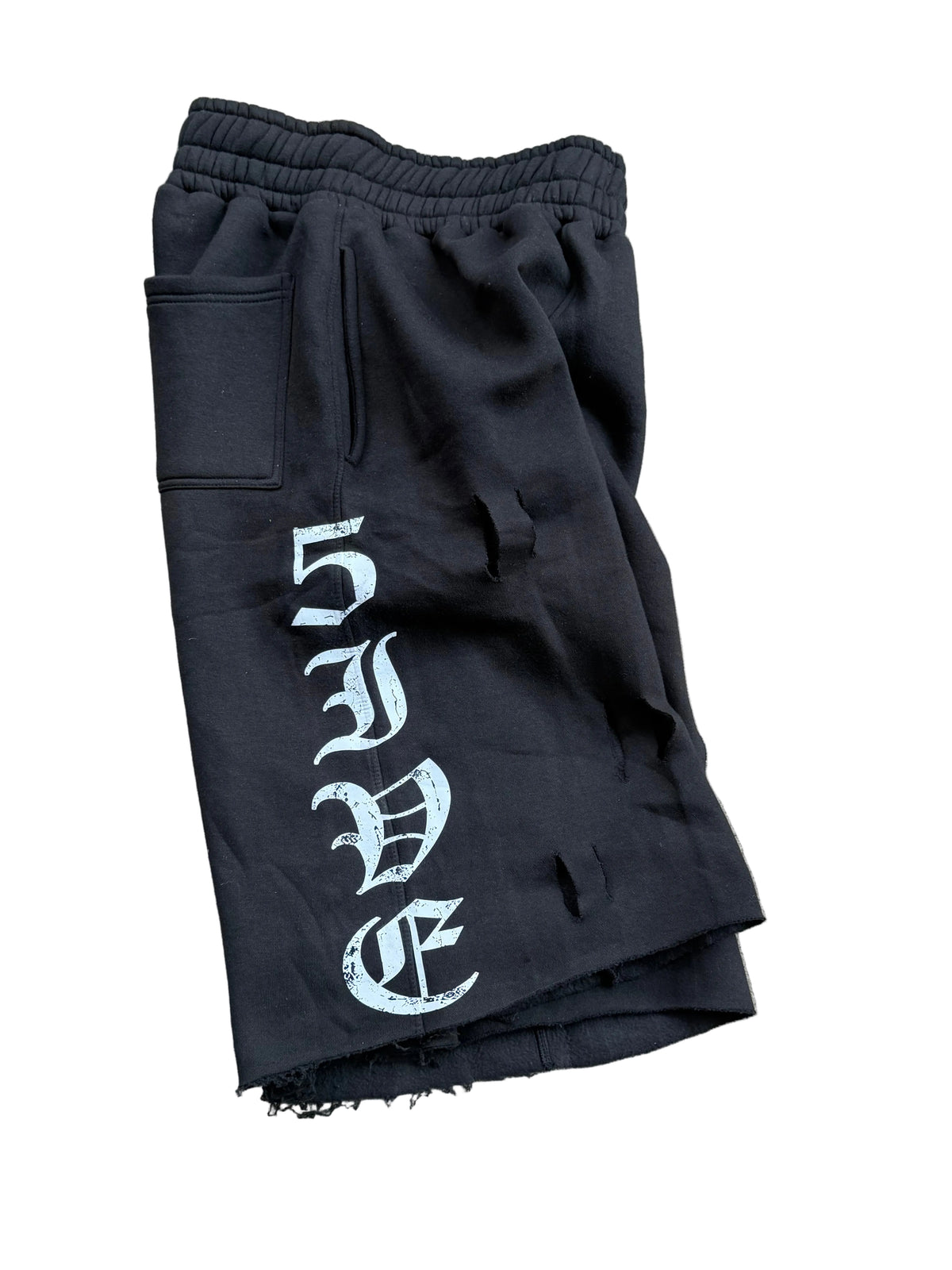 Black 5ivewrld 3/4 shorts